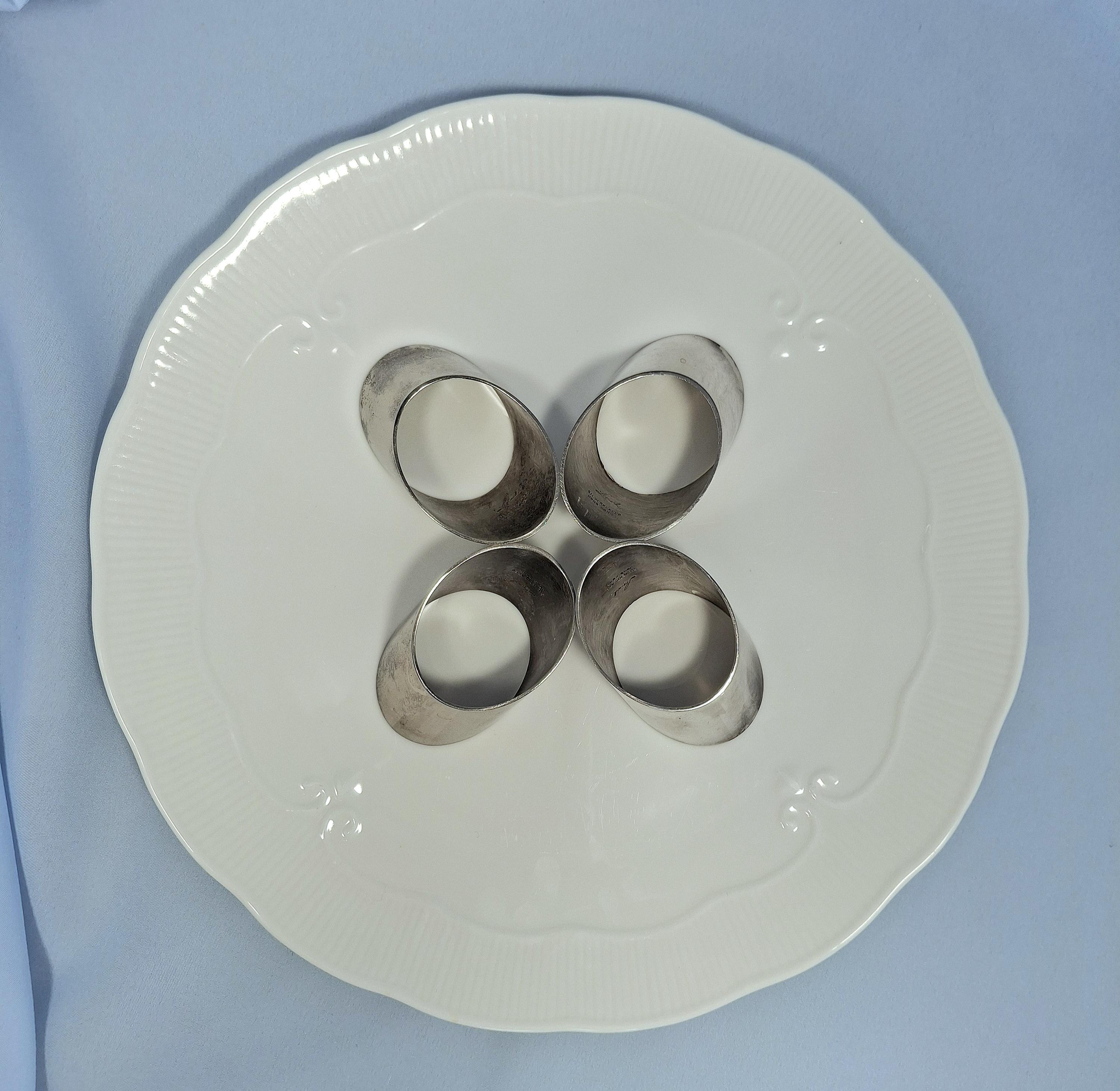 Vintage Silver-Plated Napkin Rings - Set of 4 — image 9