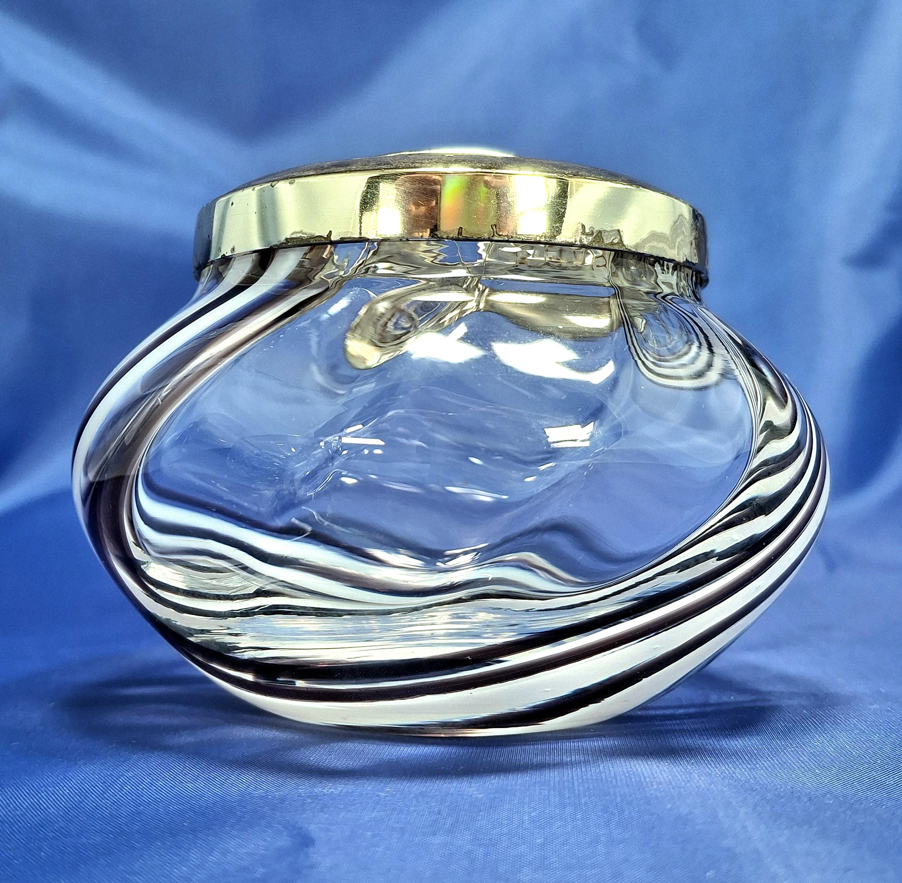 Vintage Crystal Rose Bowl with Lid - Cut Glass Centerpiece — image 6
