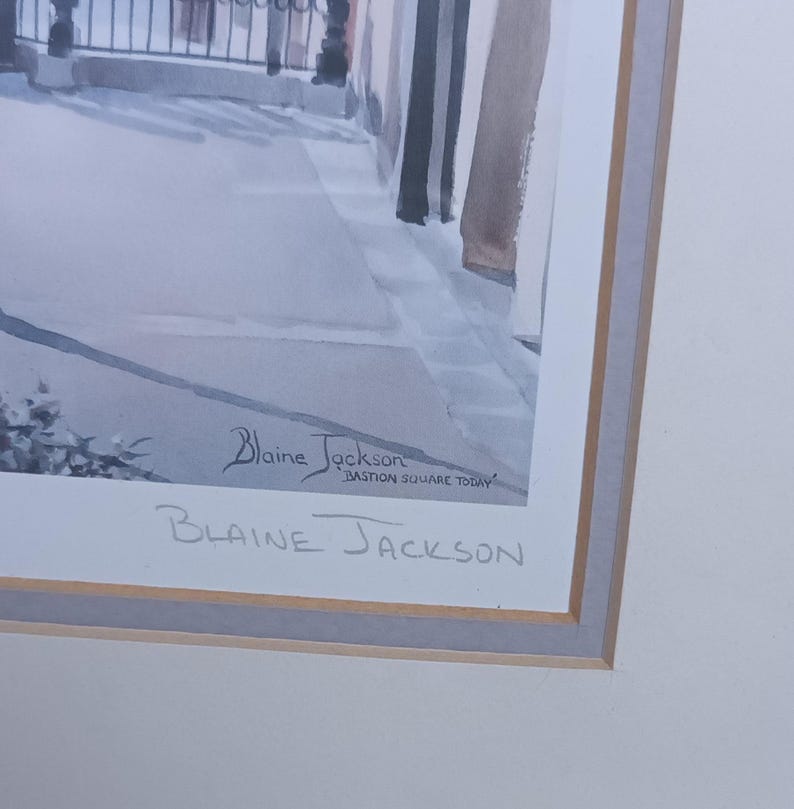 Three Framed Prints Signed Blaine Jackson - Romancing Victoria - Legacy of Thunderbird - Bastion Square Today image 7