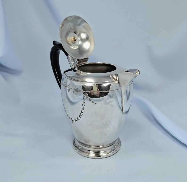 Antikes versilbertes Teekännchen, Zuckerdose, Milchkännchen Set: Sheffield 1913 Bild 18
