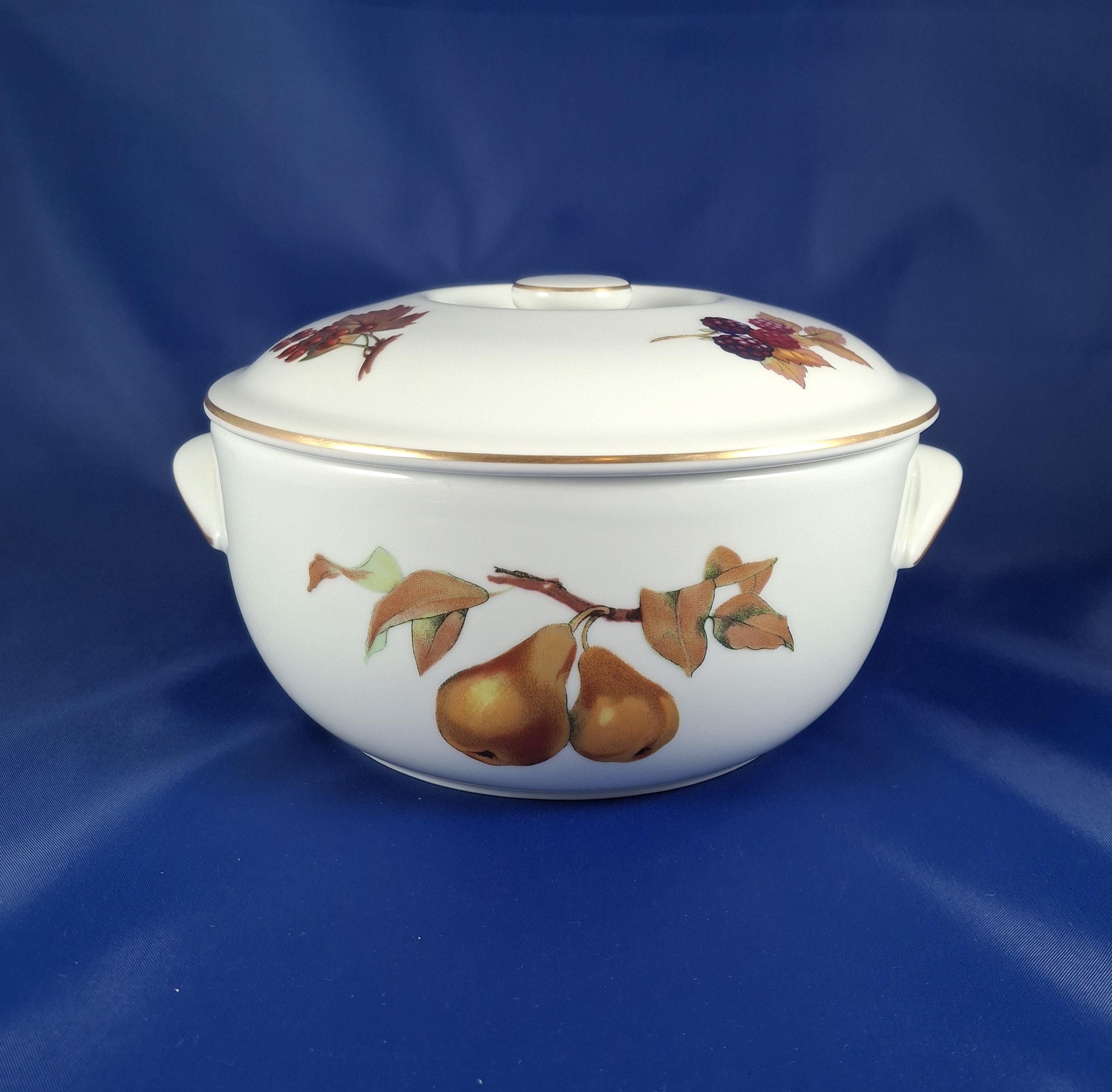 Vintage Royal Worcester Porcelain: - Casserole with Lid. - Soup Bowls (SAUCE POT). Oven to Tableware — image 3