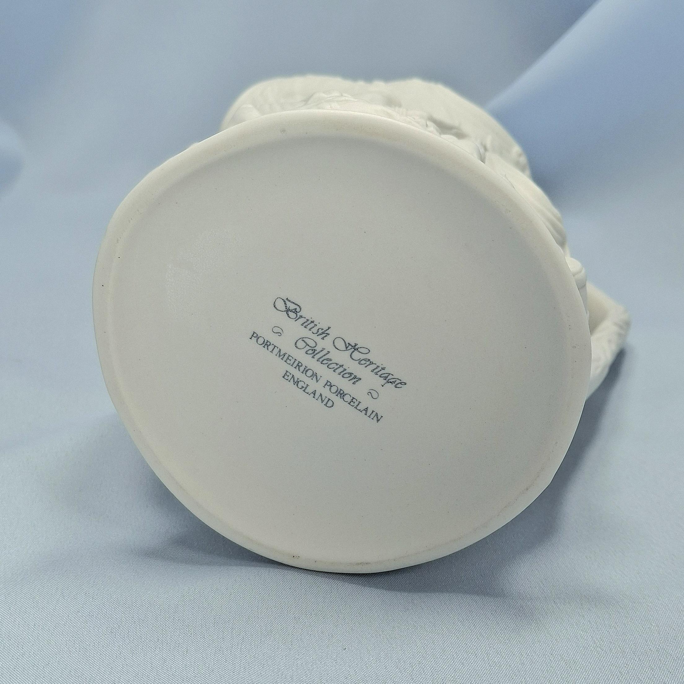 Vintage Portmeirion British Heritage Parian Collection White Jug Pilgrims & Witches. — image 6