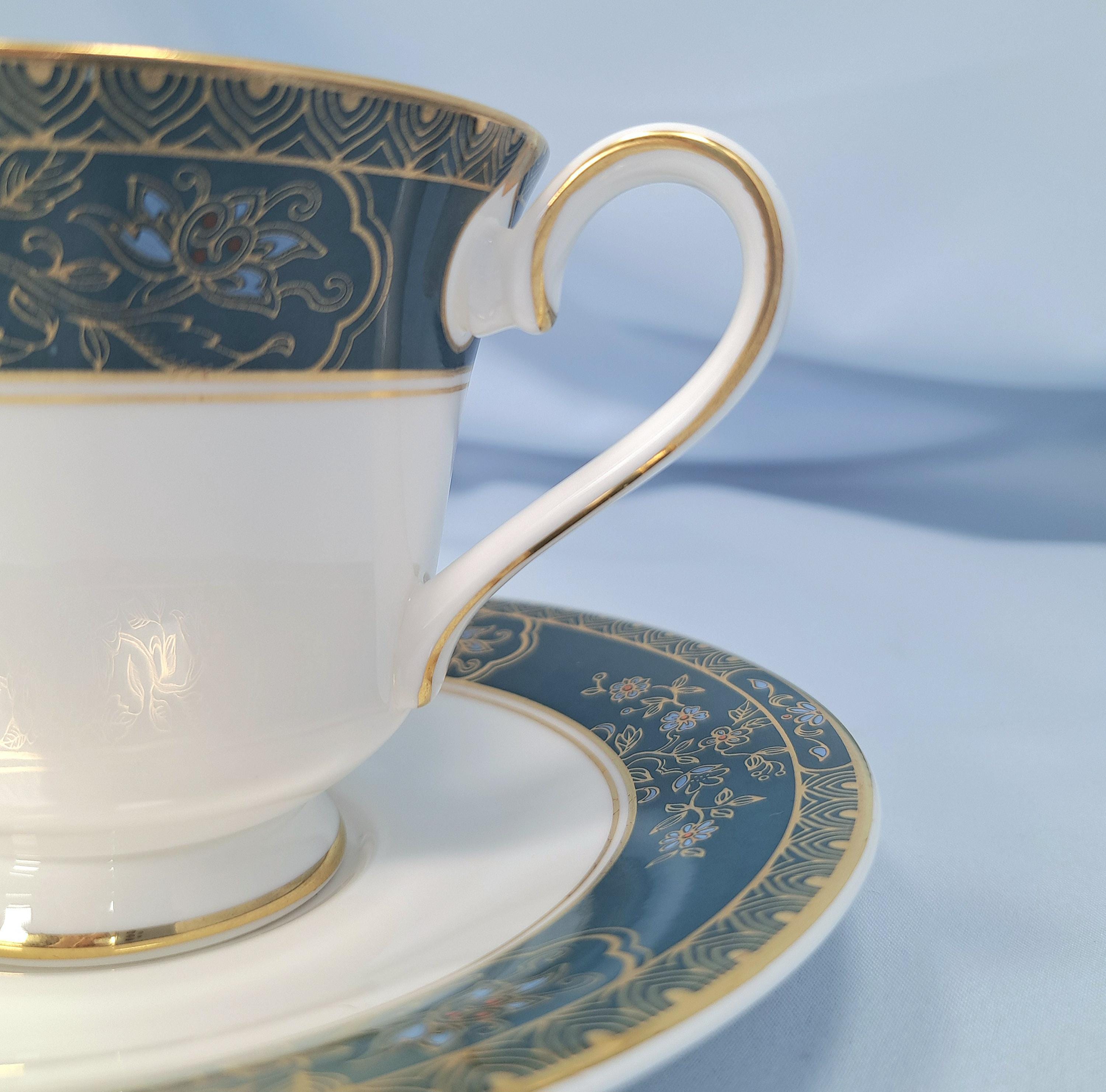 Royal Doulton Carlyle Cup and Saucer Set, English Bone China Tea Pairs — image 7