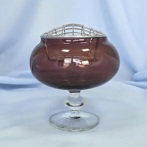 Vintage Rose Bowl, Pedestal Rose Bowl, Posy Holder, Posy Bowl,  Posy Vase, Vintage Cut Glass