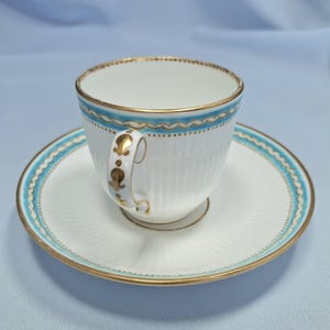 Vintage Minton, Stoke, Staffordshire Teetasse mit Untertasse. Sammler, Vintage Liebhaber Geschenk Bild 13
