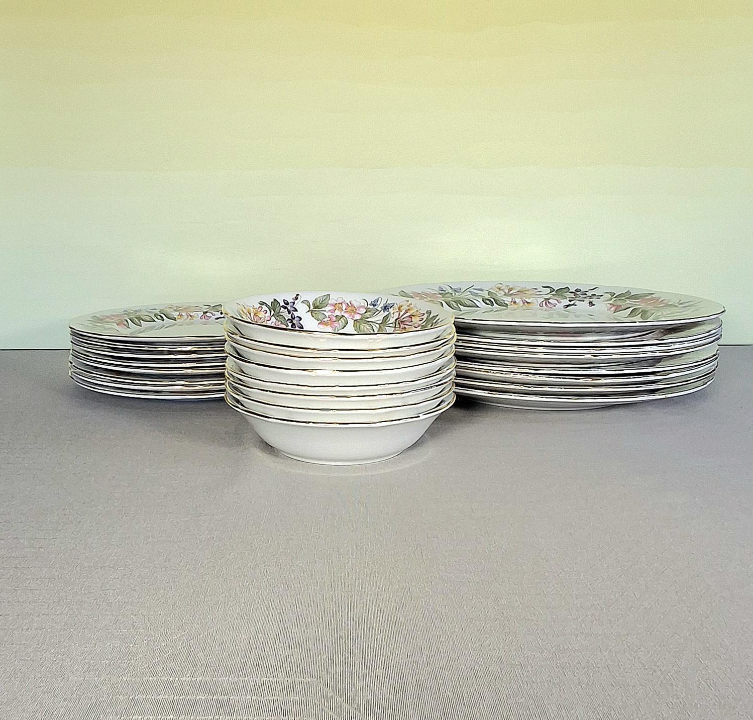 Vintage Paragon Bone China Plate Set: Country Lane Honeysuckle Design — image 10