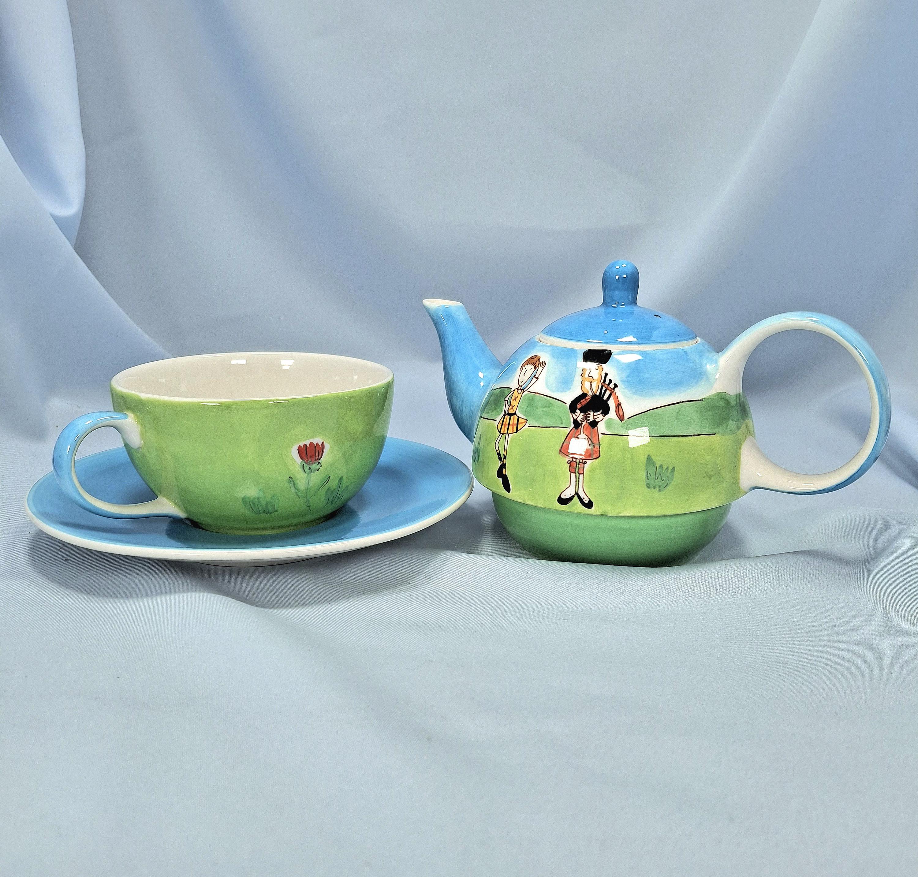 Porcelain Tea for One Set - Creative Tops - Floral Teapot — image 3
