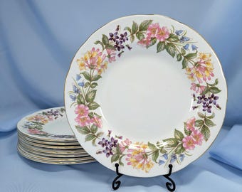 Vintage Paragon Bone China bordenset: Country Lane kamperfoelie design