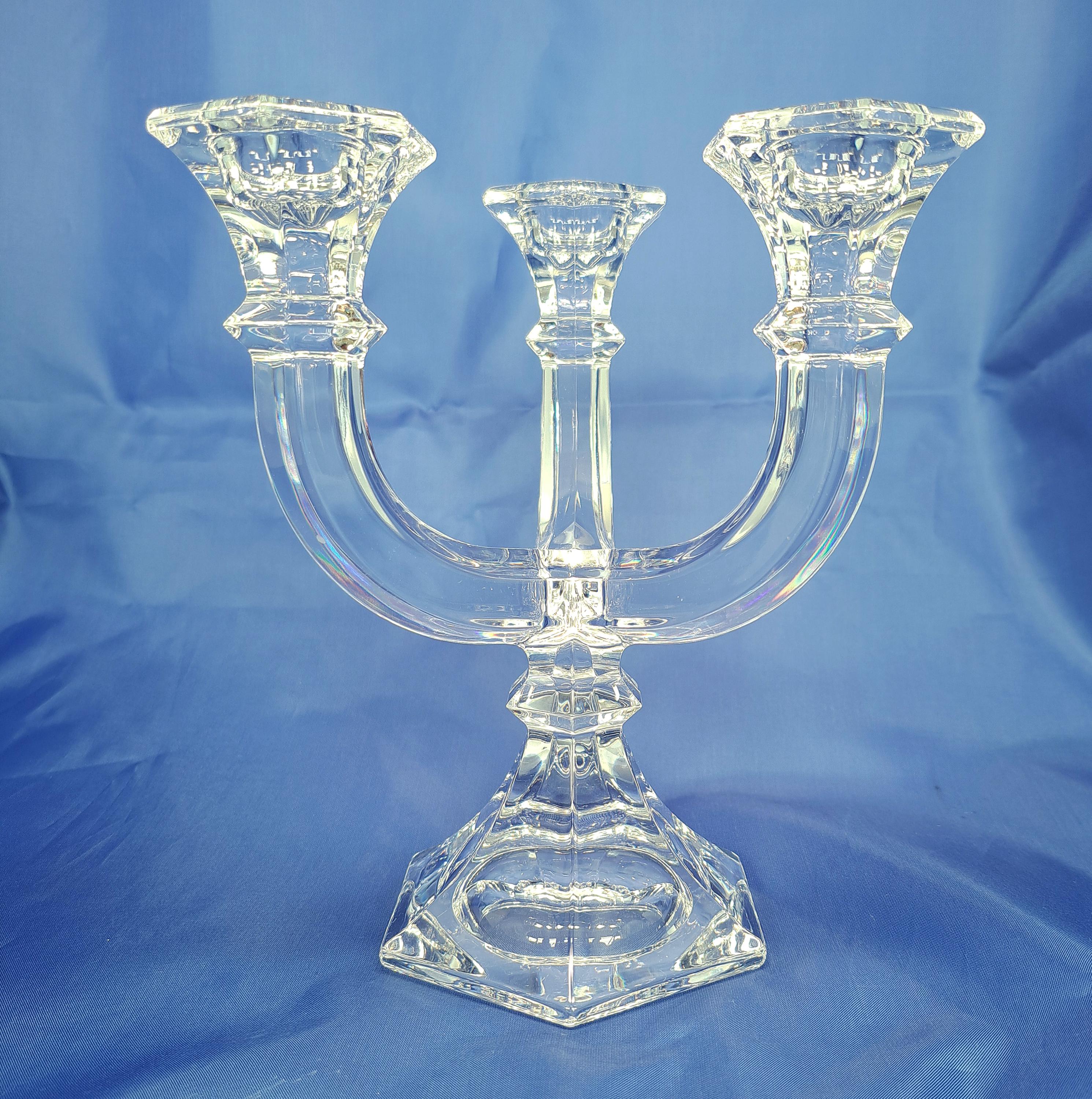Villeroy & Boch Mozart Crystal Candelabra, 3 Arm Candle Holder — image 10