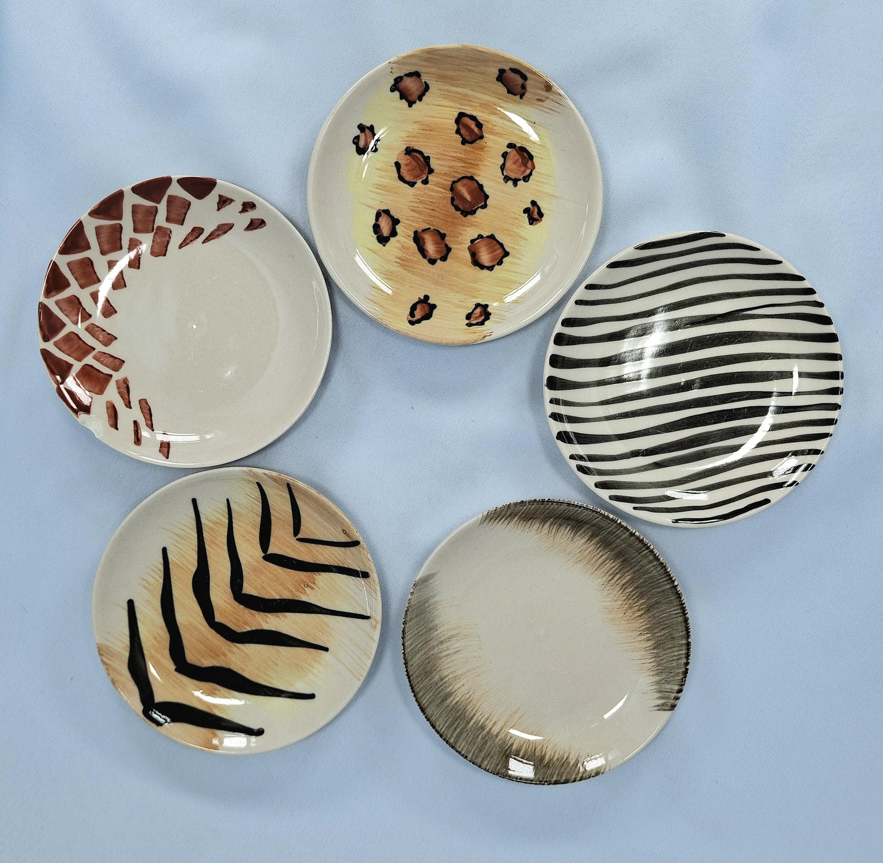 Vintage Expresso Coffee Cup and Saucer, Italy, Wildlife Safari- Zebra, Tiger, Rhino, Leopard, Giraffe — image 3