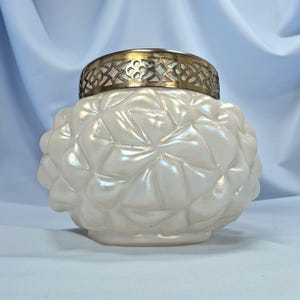 Sällsynt stor rosenkål, Kralik Boho Art glasvas och blomgroda, cirka 1900. Antik bild 11