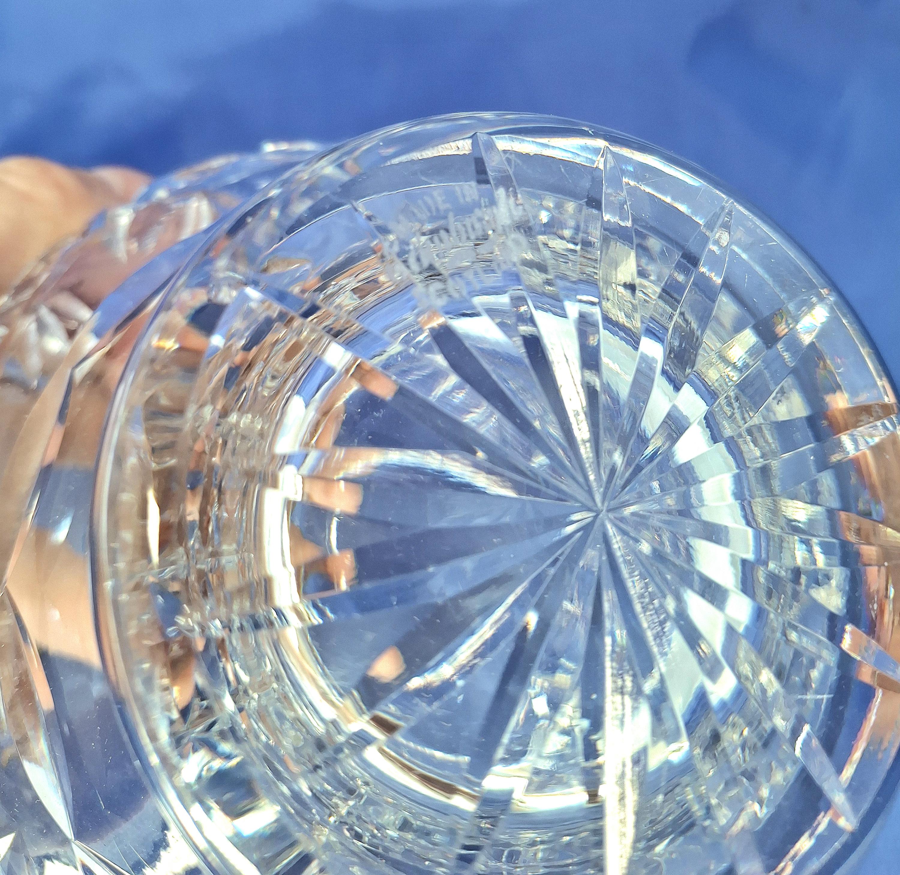 Vintage Crystal Rose Bowl with Lid - Cut Glass Centerpiece — image 4