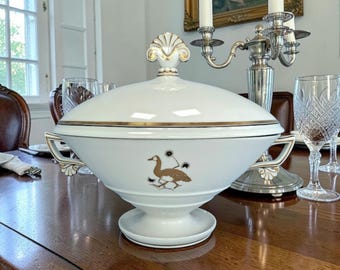 Royal Copenhagen Antique Saucenterrine und Deckel, Dänemark, 1925, Auflaufform Servierplatte, Gemüseterrine