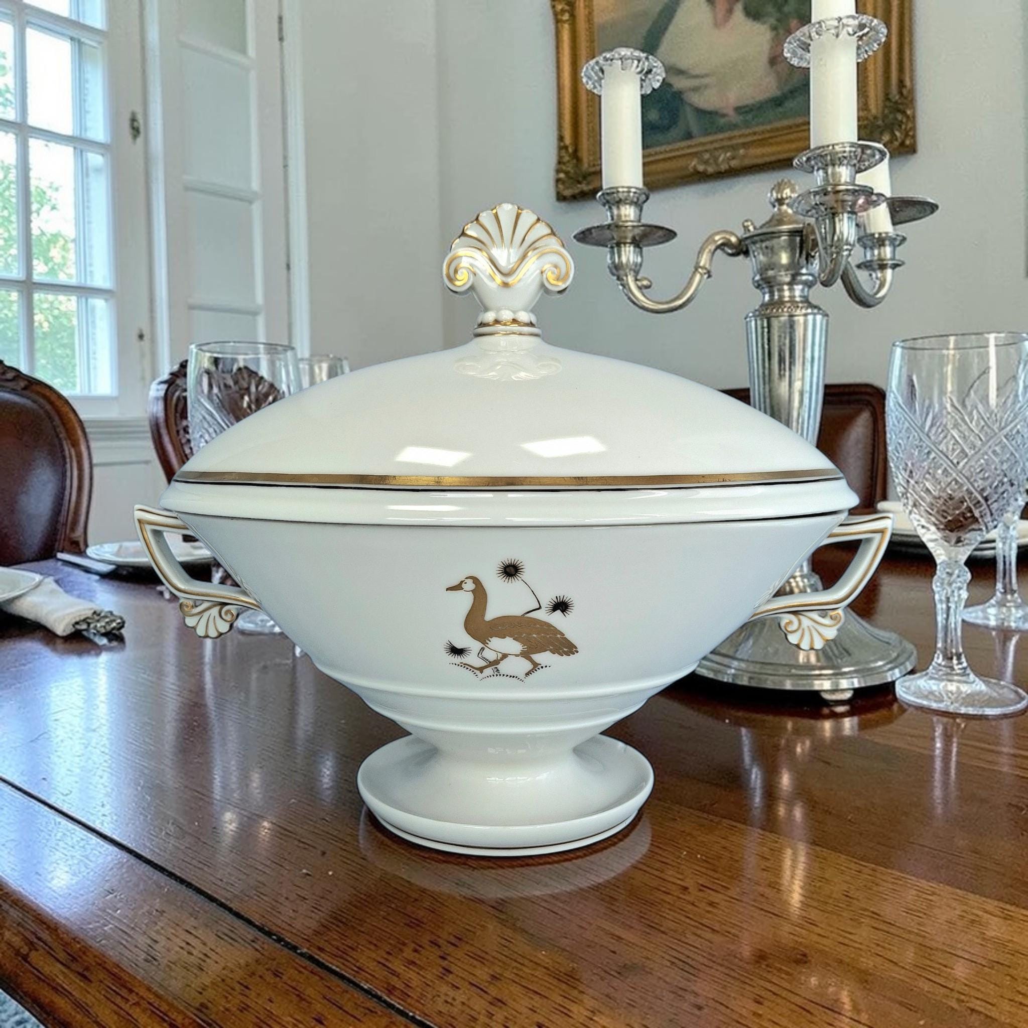 Royal Copenhagen Antique Sauce Tureen and Cover, Denmark, 1925, Casserole Serving Dish, Vegetable Tureen