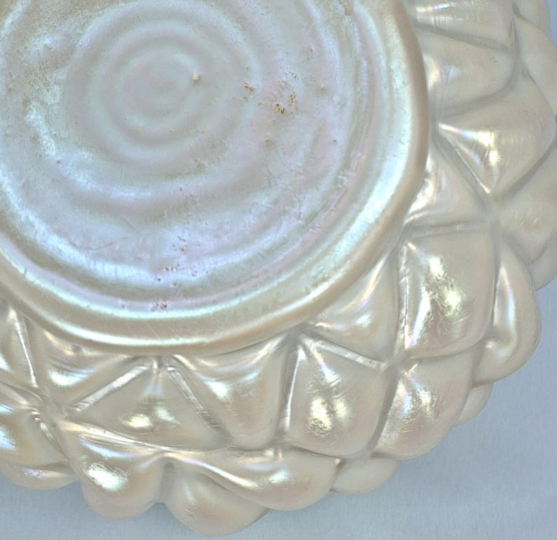 Sällsynt stor rosenkål, Kralik Boho Art glasvas och blomgroda, cirka 1900. Antik bild 7