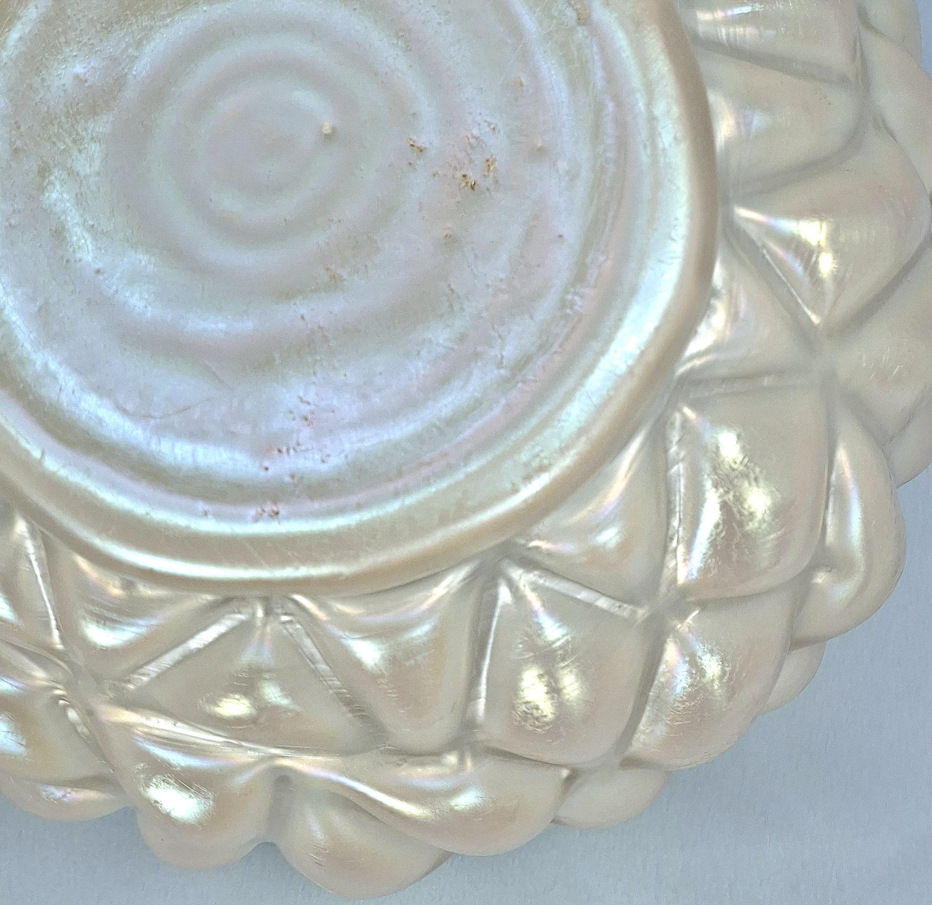 Rare Big Rose Bowl, Kralik Bohemian Art Glass Vase & Flower Frog, circa 1900. Antique — image 7
