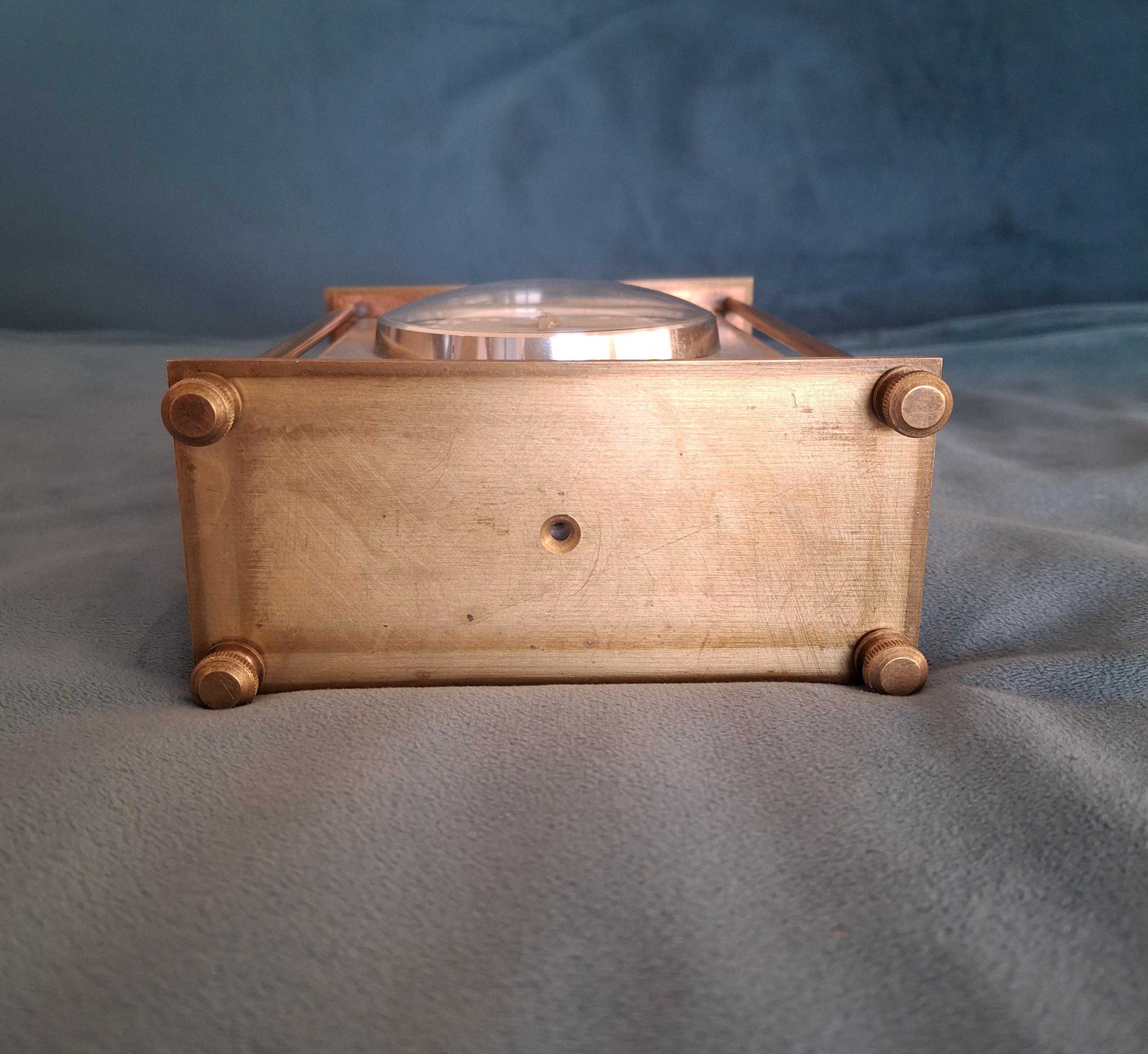 Vintage Molnija Mantel Clock: Brass & Marble Desk Decor, USSR 1970s — image 6