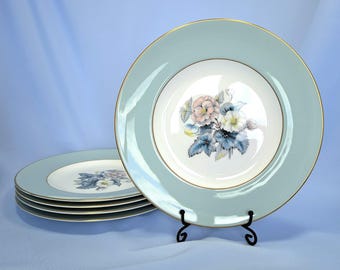 Royal Worcester Woodland saladebord, per stuk of set van 5, Engels bone china
