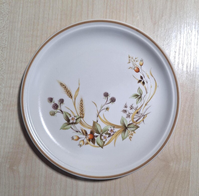 Vintage Marks & Spencer Tea Cup Trio Set: Harvest Floral Oven-to-Tableware image 4