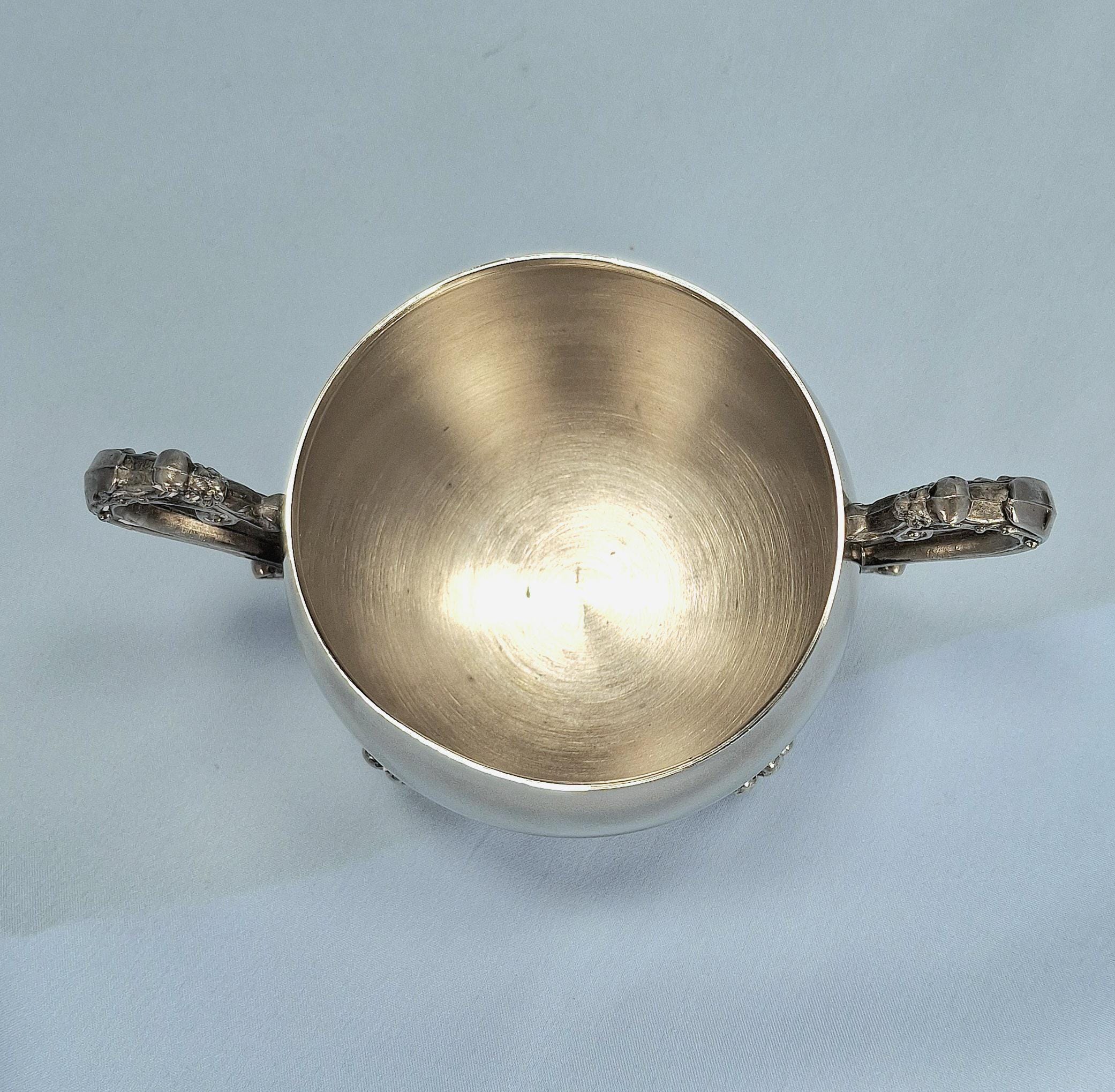 Antique Set Silver Plated Sugar Bowl and Milk Jug , Decorative Piece — image 9