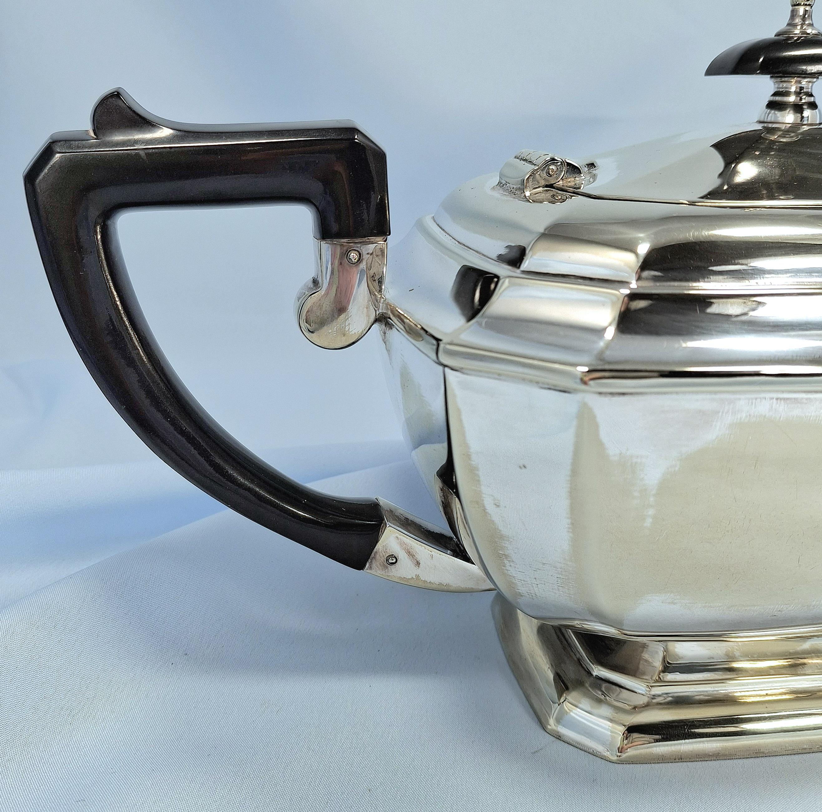 Vintage Set: Silver Plated Teapot, Sugar Bowl and Creamer / Milk Jug, Antique gift — image 6
