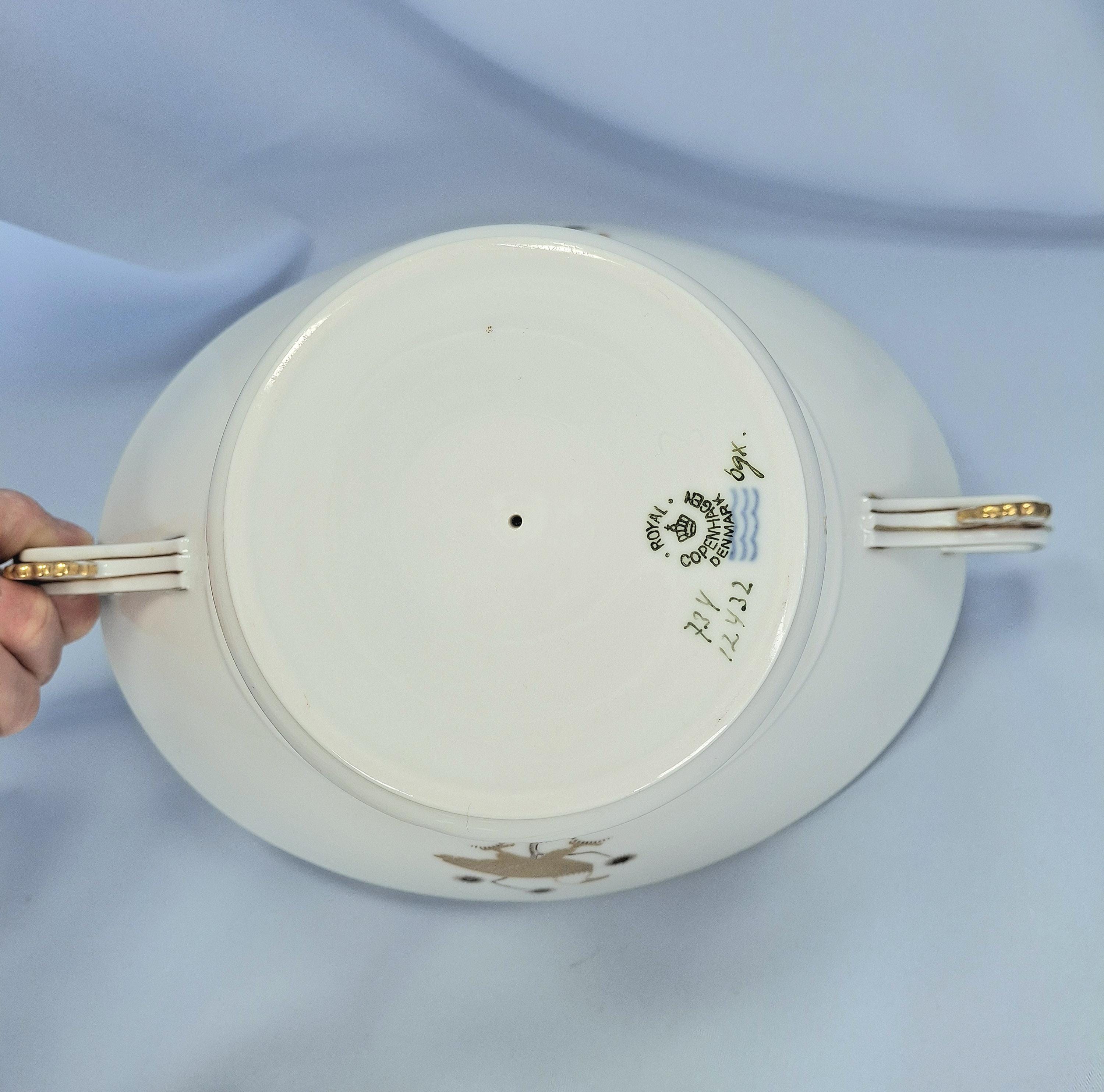 Royal Copenhagen Antique Sauce Tureen and Cover, Denmark, 1925, Casserole Serving Dish — image 10