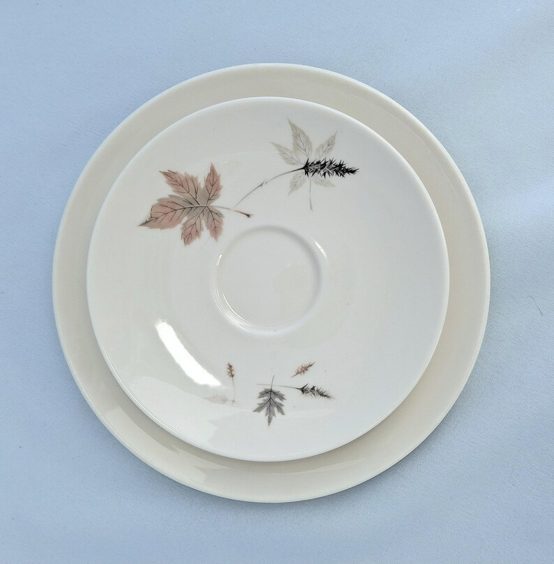Vintage Royal Doulton Tumbling Leaves Kaffee-Set, Bone China, England. 19teilig Bild 11