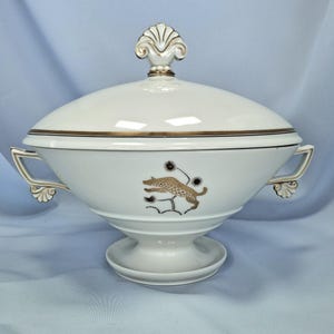 Royal Copenhagen Antique Sauce Tureen and Cover, Denmark, 1925, Casserole Serving Dish image 2