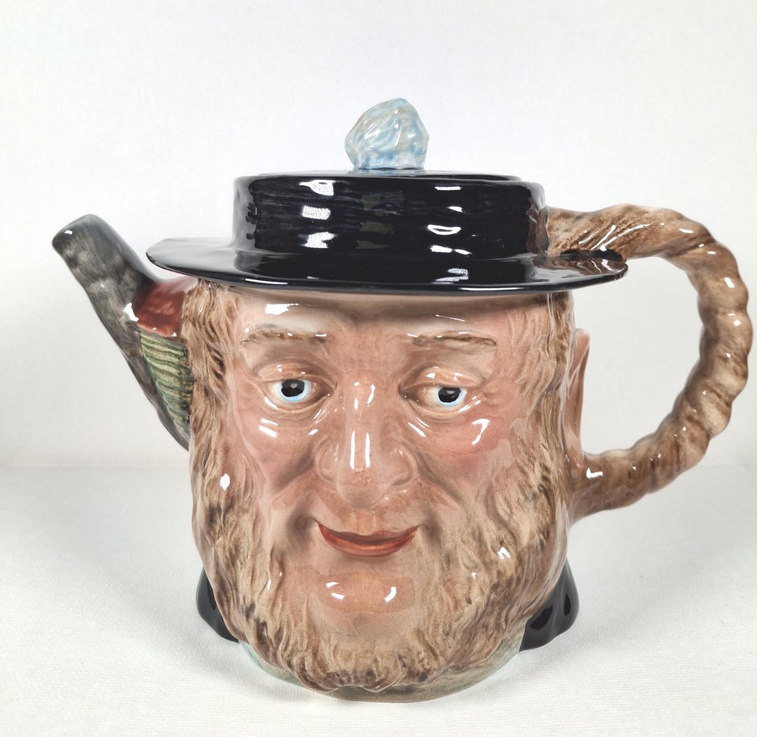 Vintage Porcelain Teapot Beswick English Pottery "mr. Peggotty" - Etsy
