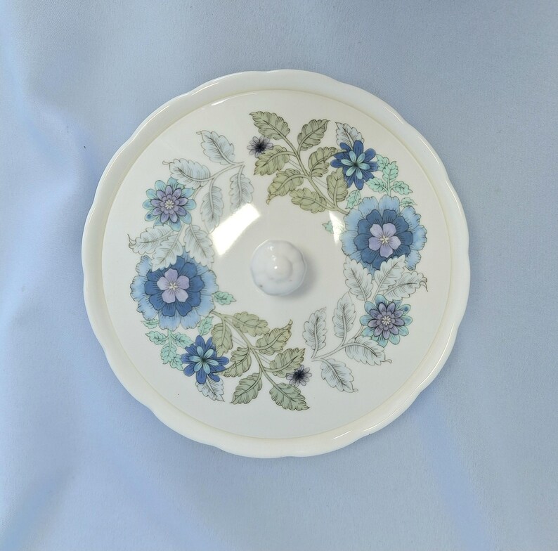 Vintage Wedgwood sockerskål med lock Benporslin eller godisskål bild 5