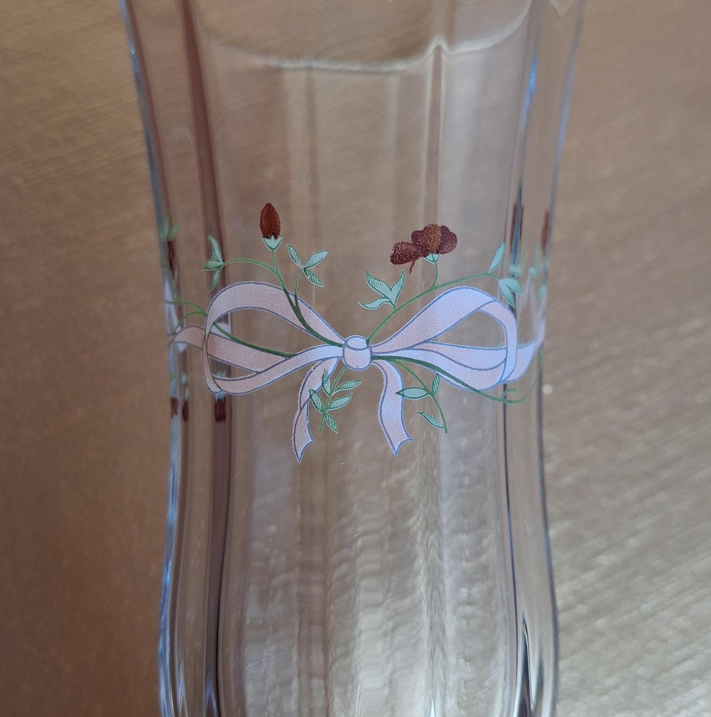 Eternal Beau Champagne Coupe Glasses: Johnson Brothers Pink Floral Design — image 6