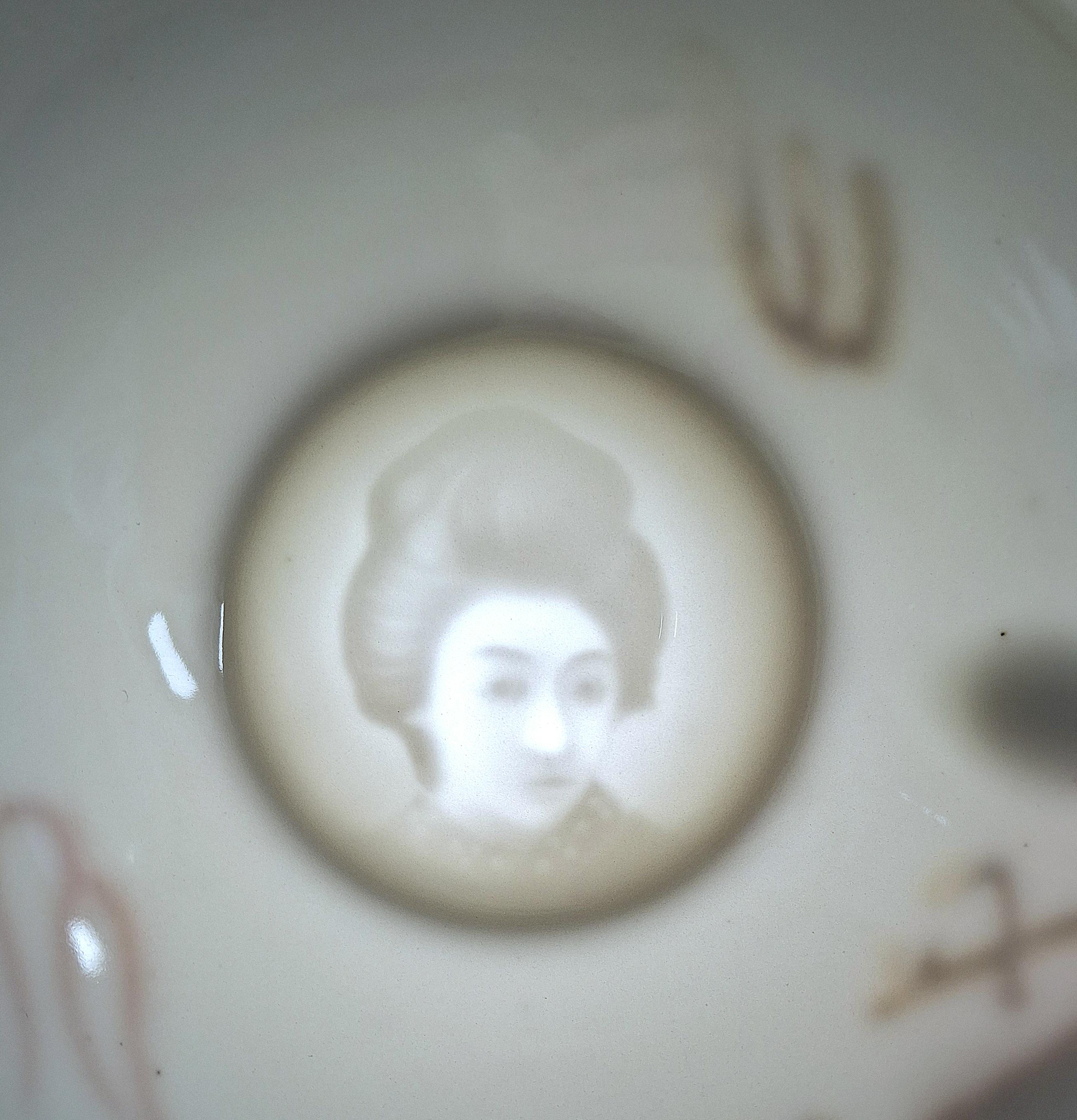 Vintage Japanese Dragon Ware Tea Set, Lithophane Geisha Cups, Kutani Moriage Porcelain, 1930s — image 5
