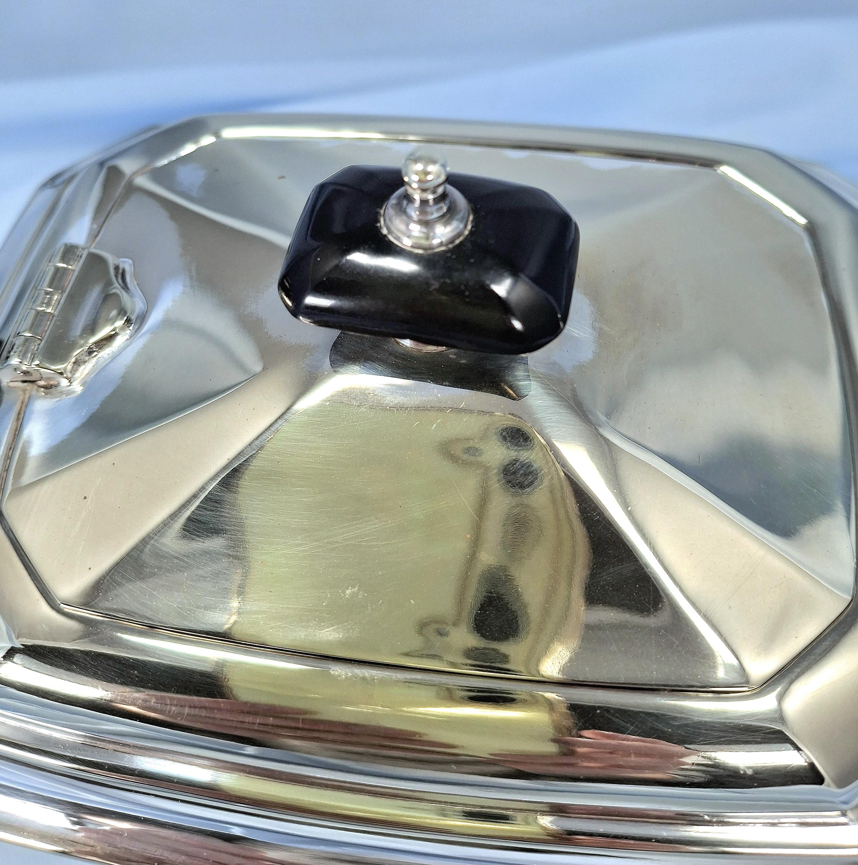 Vintage Set: Silver Plated Teapot, Sugar Bowl and Creamer / Milk Jug, Antique gift — image 7