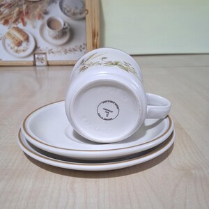 Vintage Marks & Spencer Tea Cup Trio Set: Harvest Floral Oven-to-Tableware image 6