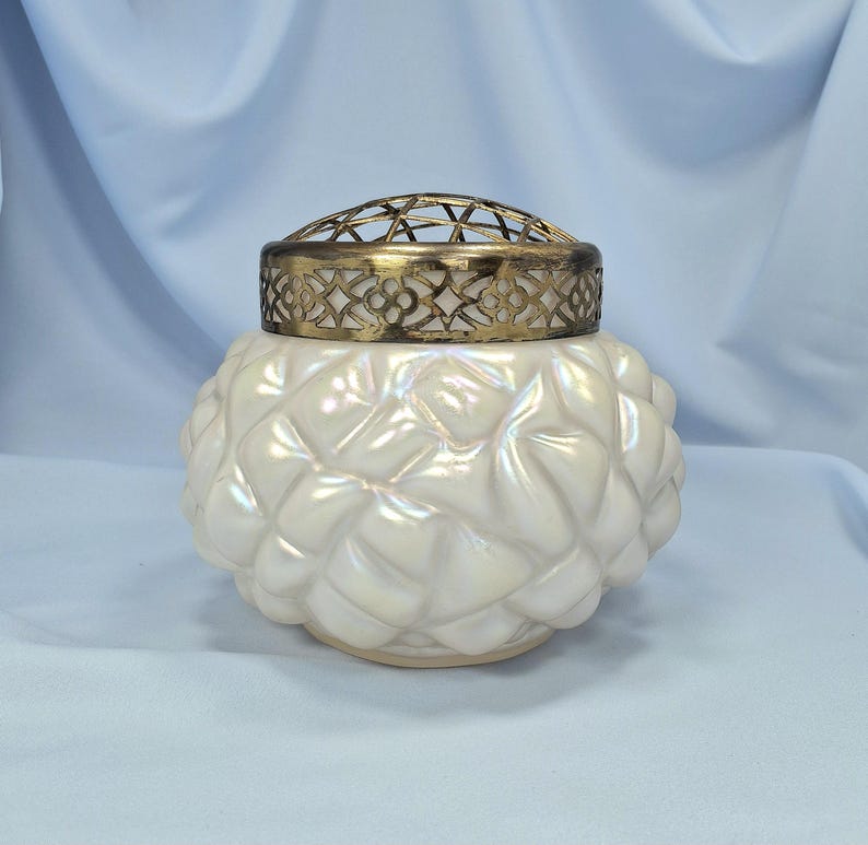 Sällsynt stor rosenkål, Kralik Boho Art glasvas och blomgroda, cirka 1900. Antik bild 6