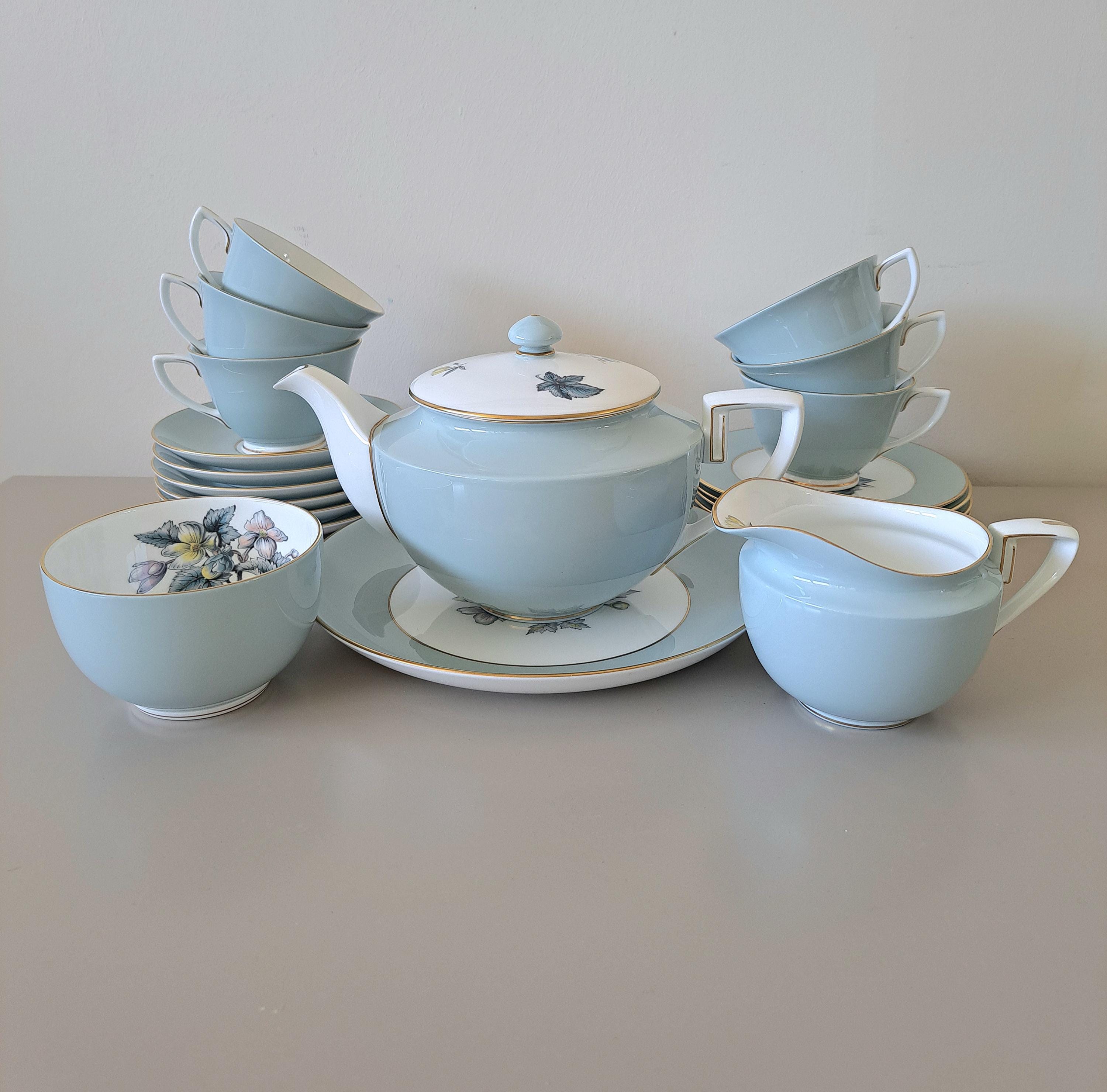 Royal Worcester Woodland 21 Piece Tea Set, English Bone China Service
