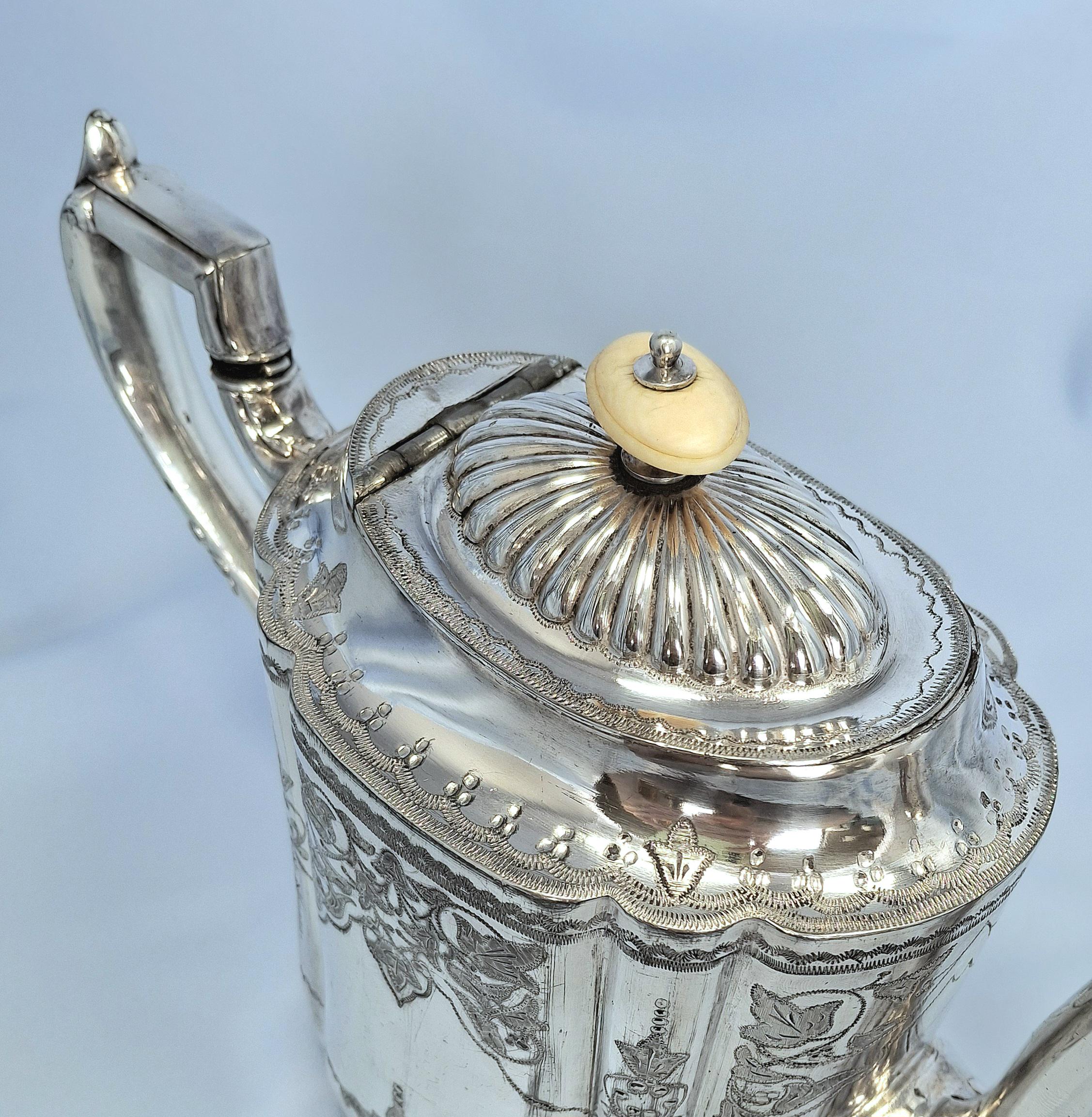 Antique Silver Plated Tea Pot, Mark Willis & Son Sheffield 1915, Coffee Pot — image 9