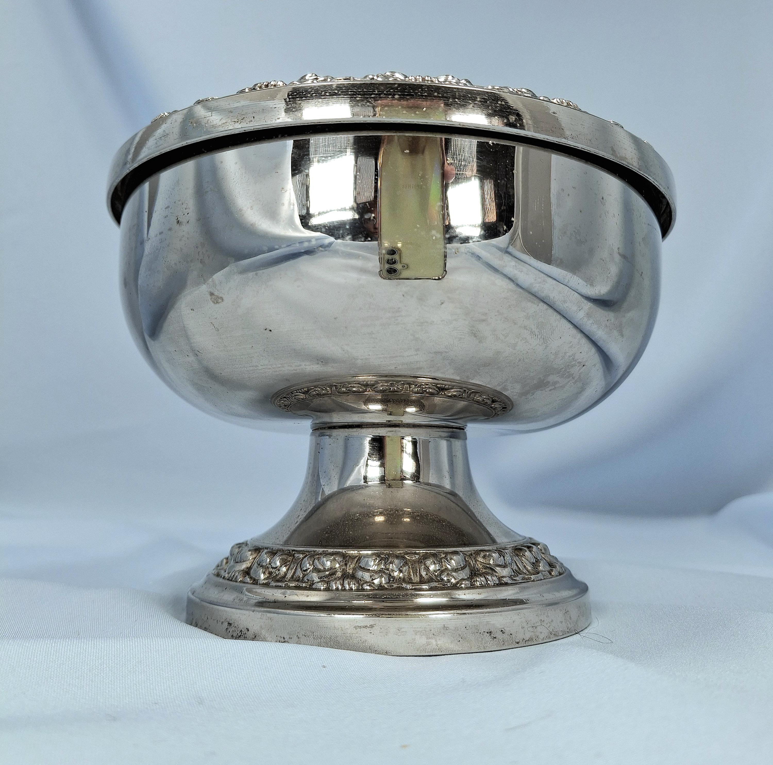 Vintage Silver Plated Rose Bowl, flower arranger’s Vase — image 3