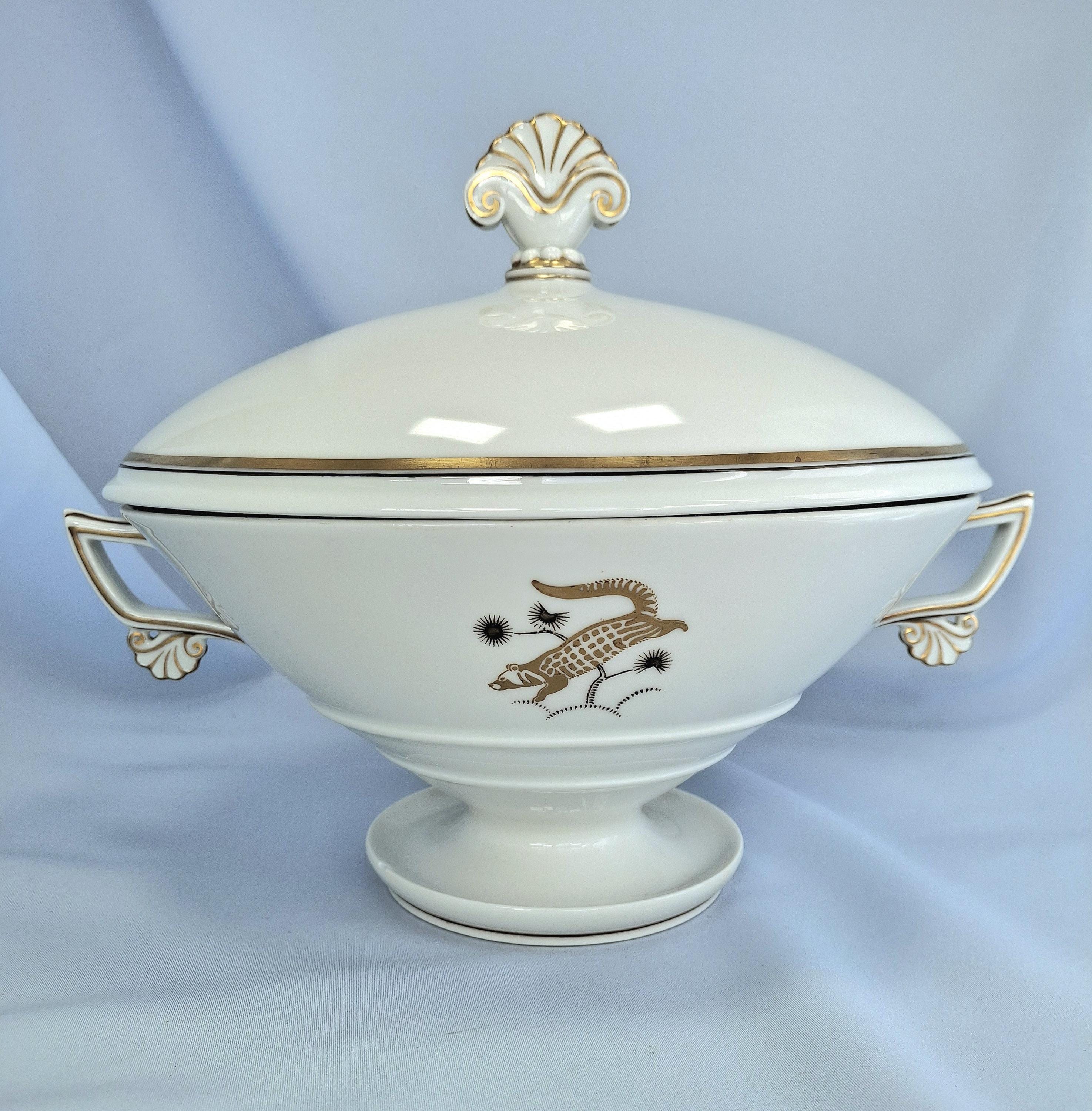 Royal Copenhagen Antique Sauce Tureen and Cover, Denmark, 1925, Casserole Serving Dish, Vegetable Tureen — image 2
