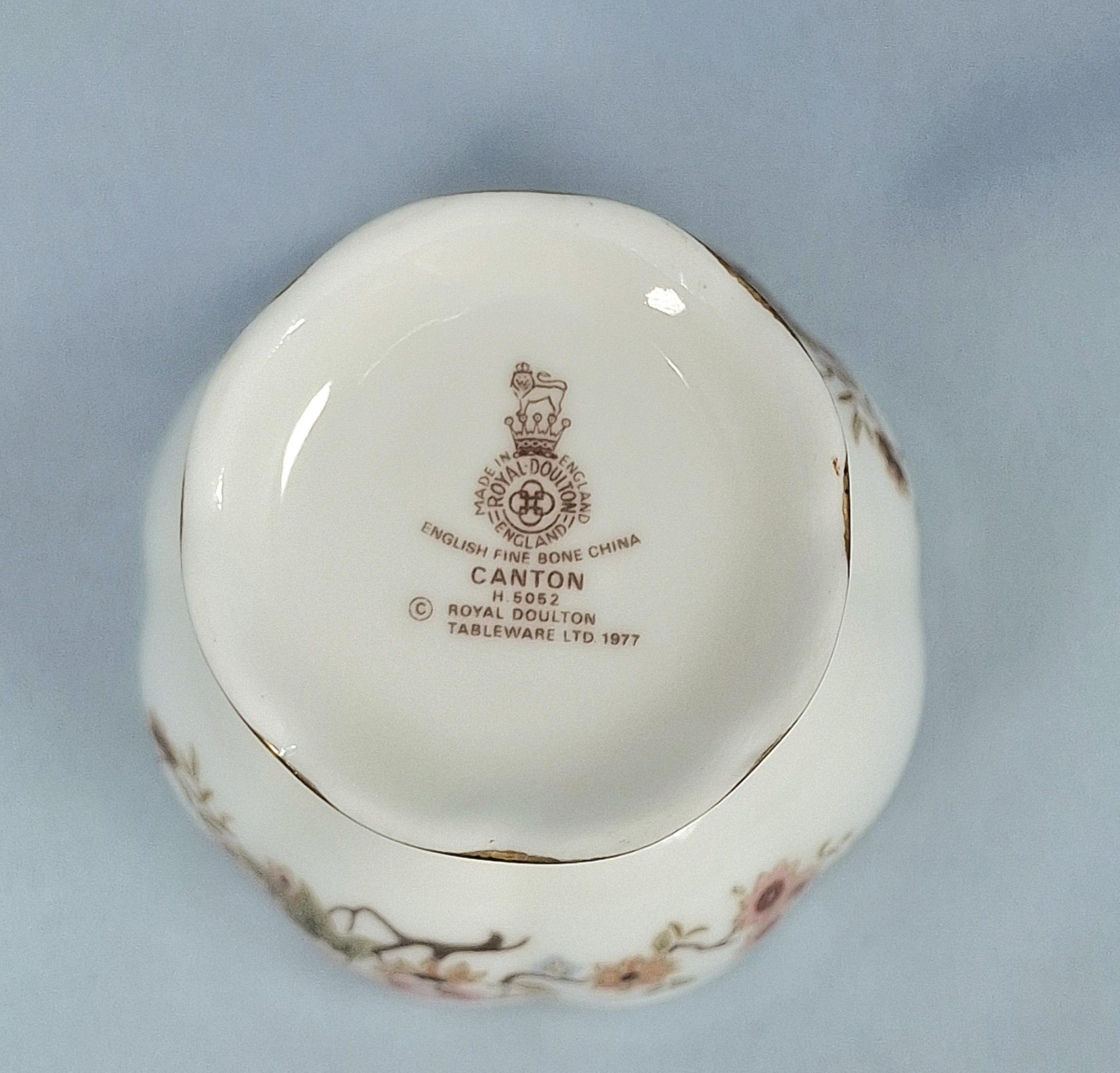 Vintage Candle holders: Royal Doulton Canton and Minton, Fine Bone China, English, Pedestal Candlesticks — image 5