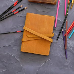Personalized Leather Journal Cover, Refillable Notebook Protector, Multiple Sizes Available