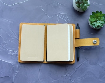 Funda para libreta de notas, funda de piel para pasaporte con porta bolígrafos, funda para agenda de bolsillo, funda personalizada para diario, funda para cuaderno de viaje.