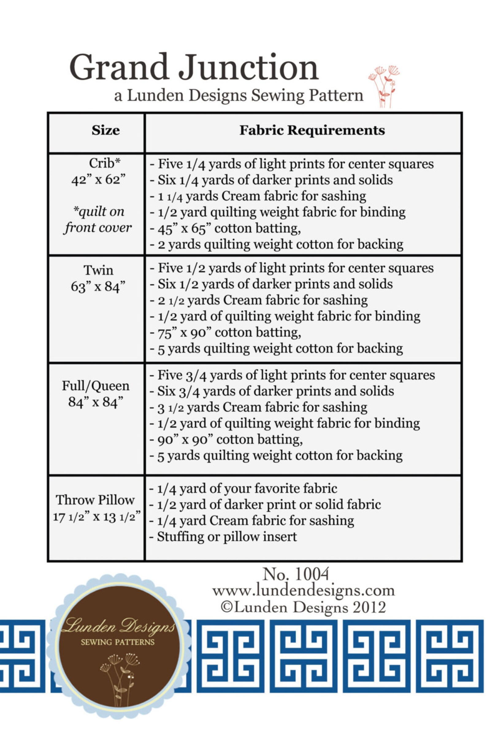 Grand Junction Quilt Pattern Paper Pattern Etsy