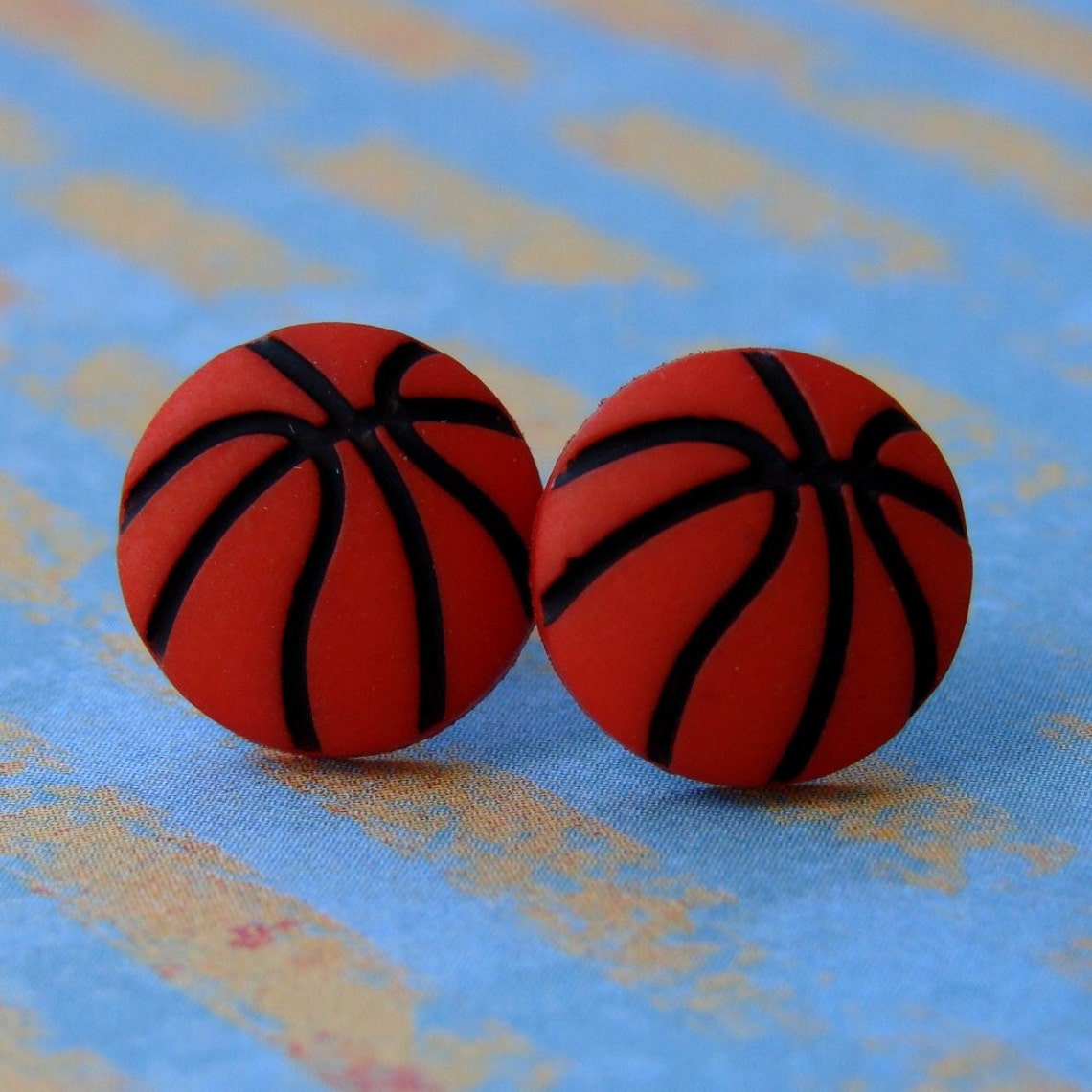 Miniature Basketball Earrings for the Brazen Basketball Babe... Etsy