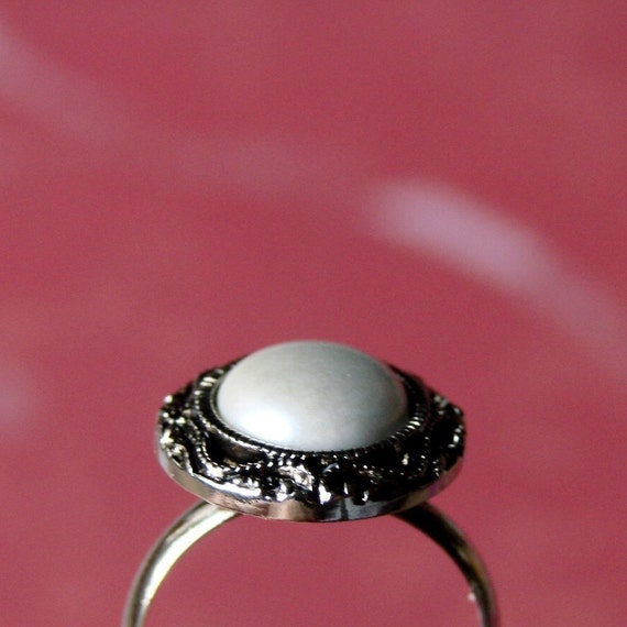 Faux pearl shop ring