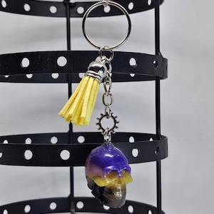 Resin Skull Keychain