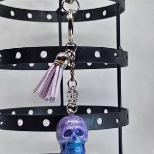 Resin Skull Keychain