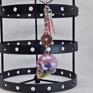 Resin Skull Keychain