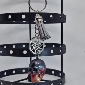 Resin Skull Keychain