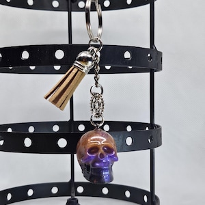 Resin Skull Keychain